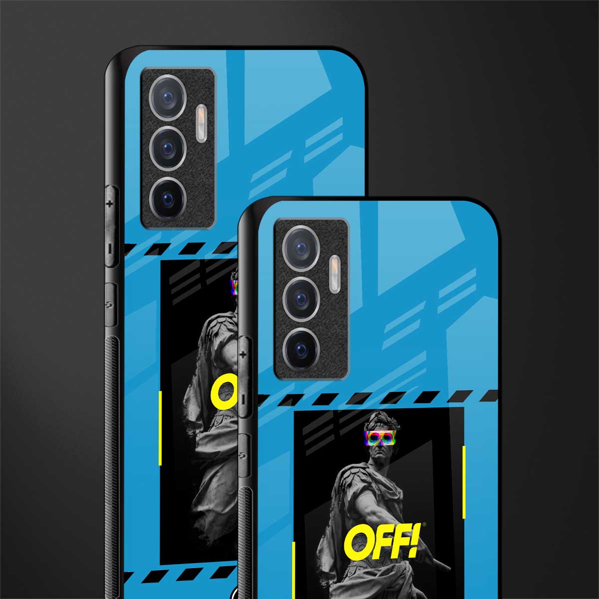 groovy caesar glass case for vivo v23e image-2