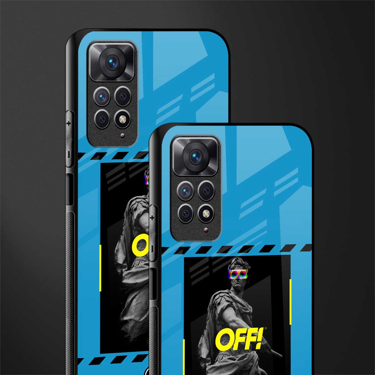 groovy caesar glass case for redmi note 11s image-2