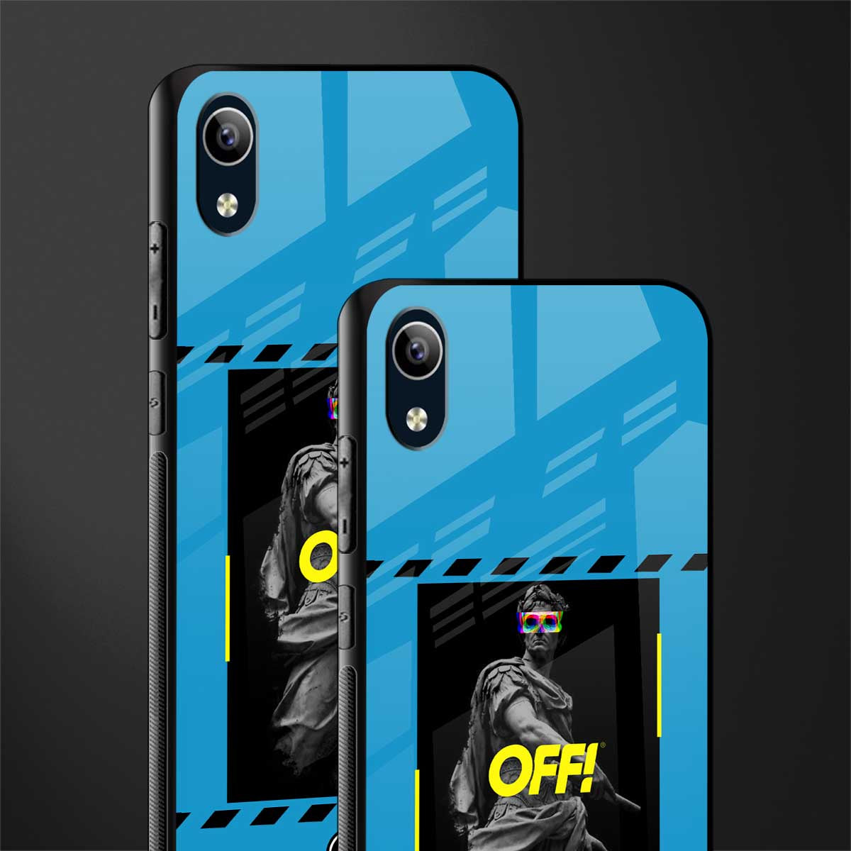 groovy caesar glass case for vivo y1s without fingerprint image-2