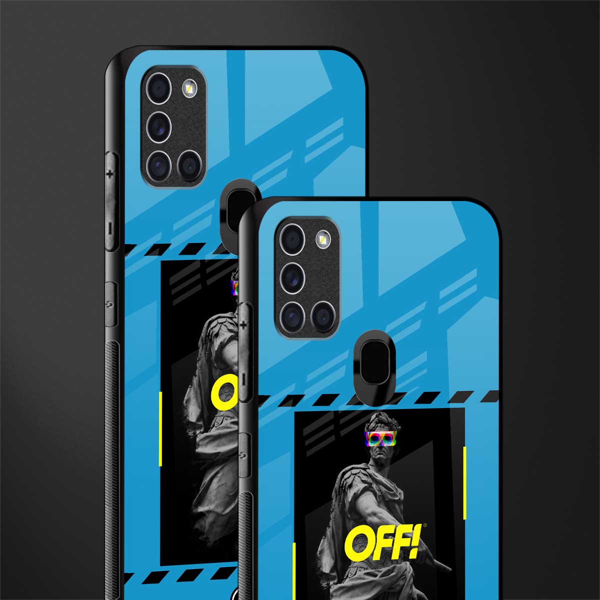 groovy caesar glass case for samsung galaxy a21s image-2