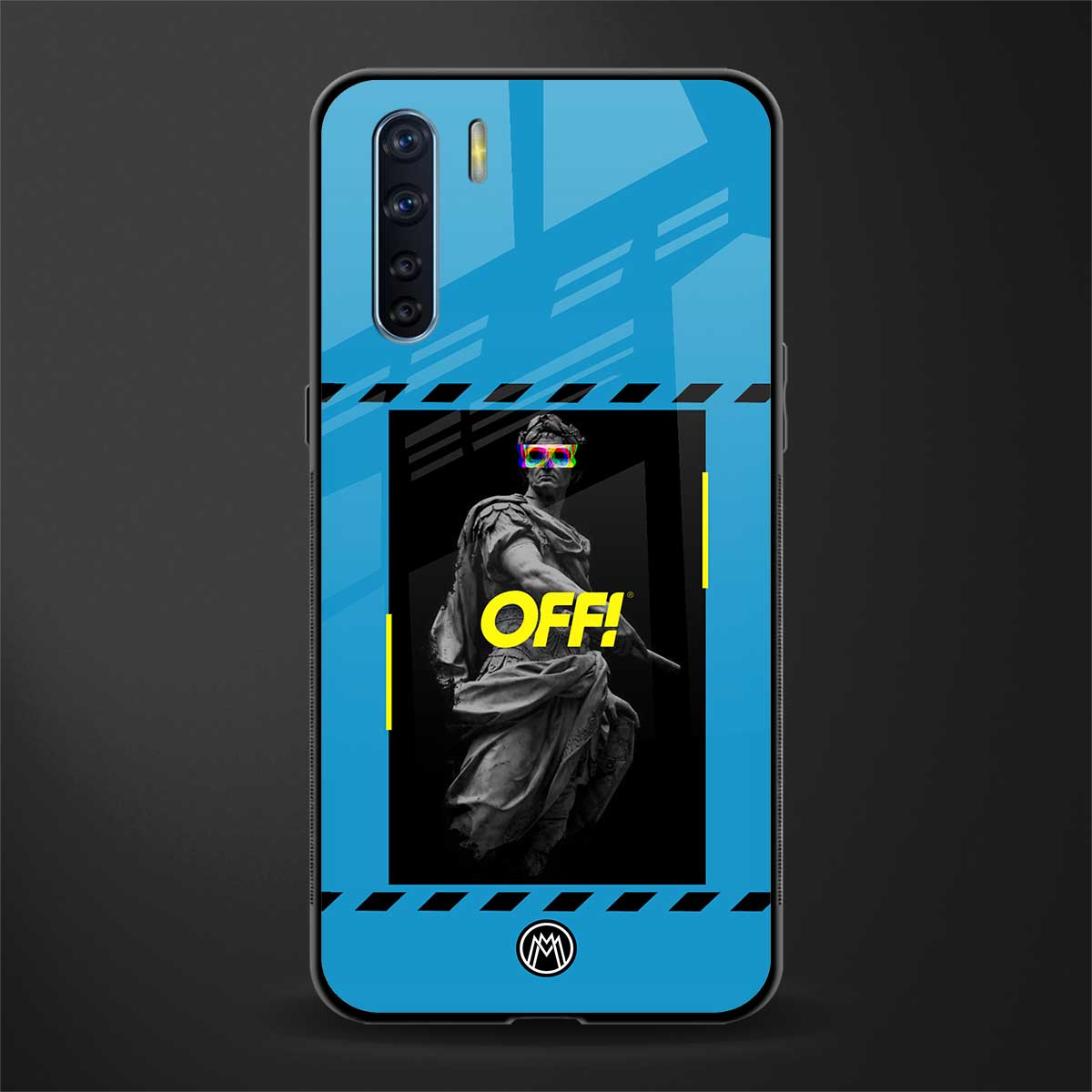 groovy caesar glass case for oppo f15 image
