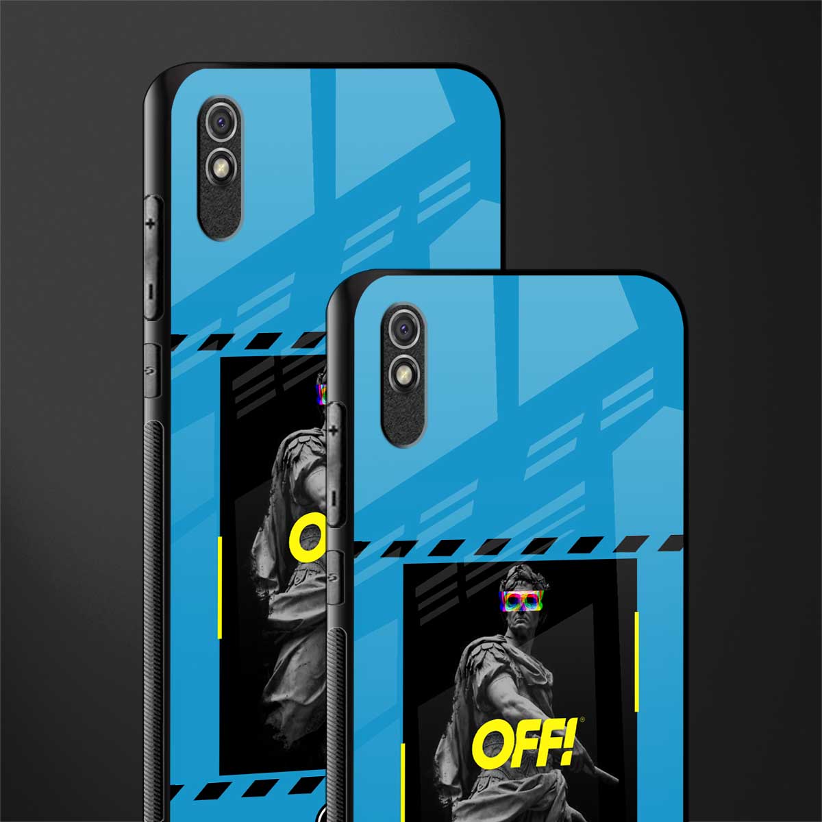 groovy caesar glass case for redmi 9a image-2