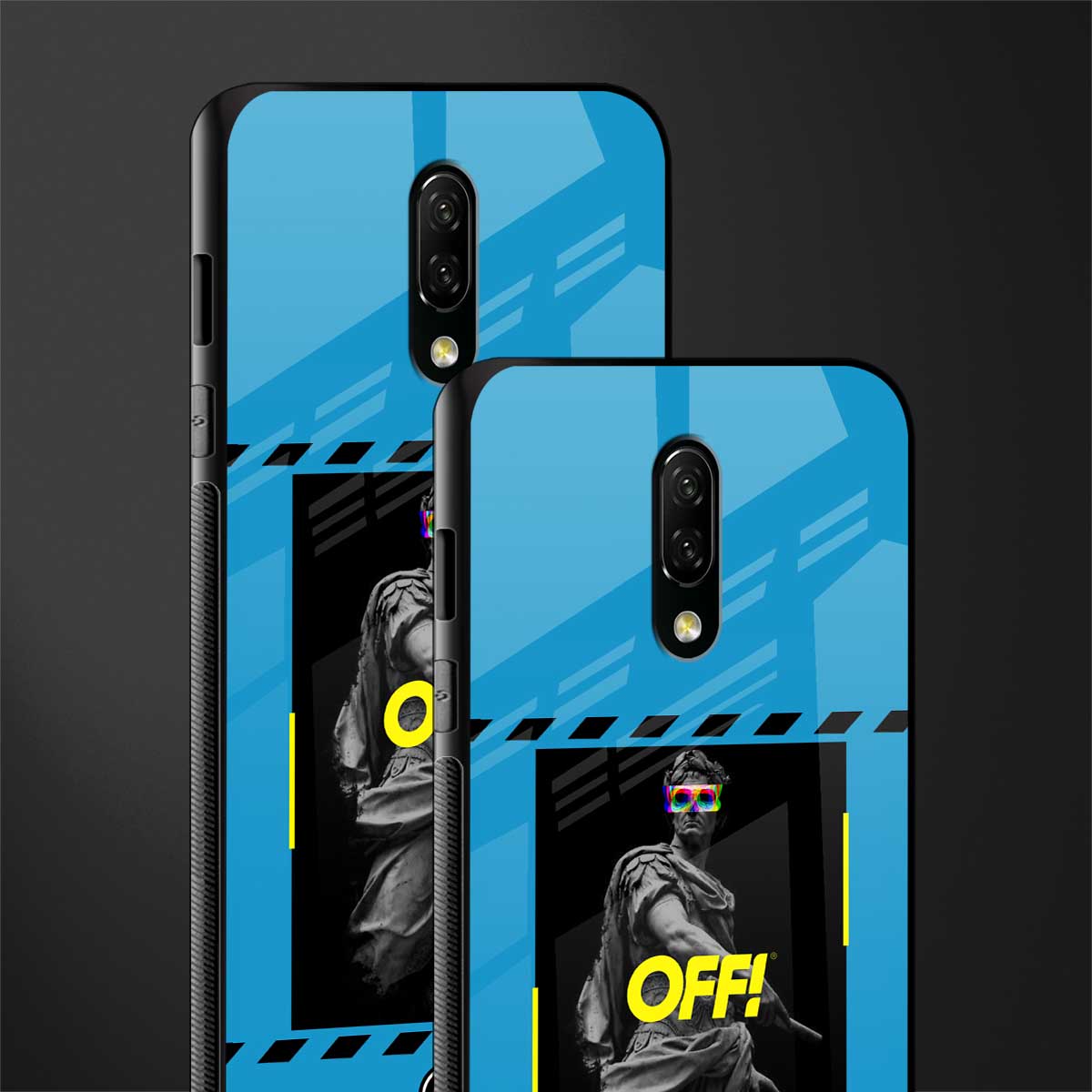 groovy caesar glass case for oneplus 7 image-2