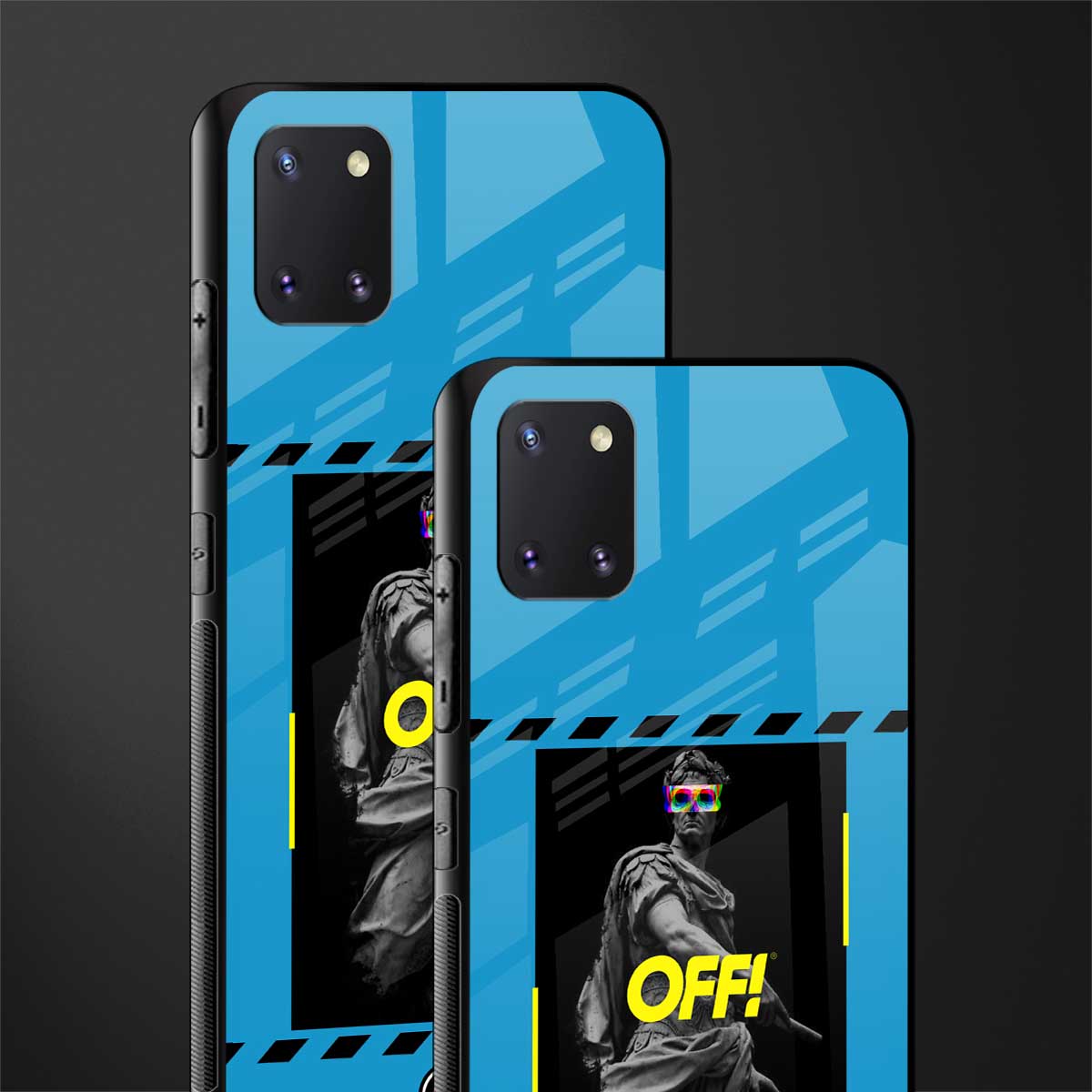 groovy caesar glass case for samsung a81 image-2