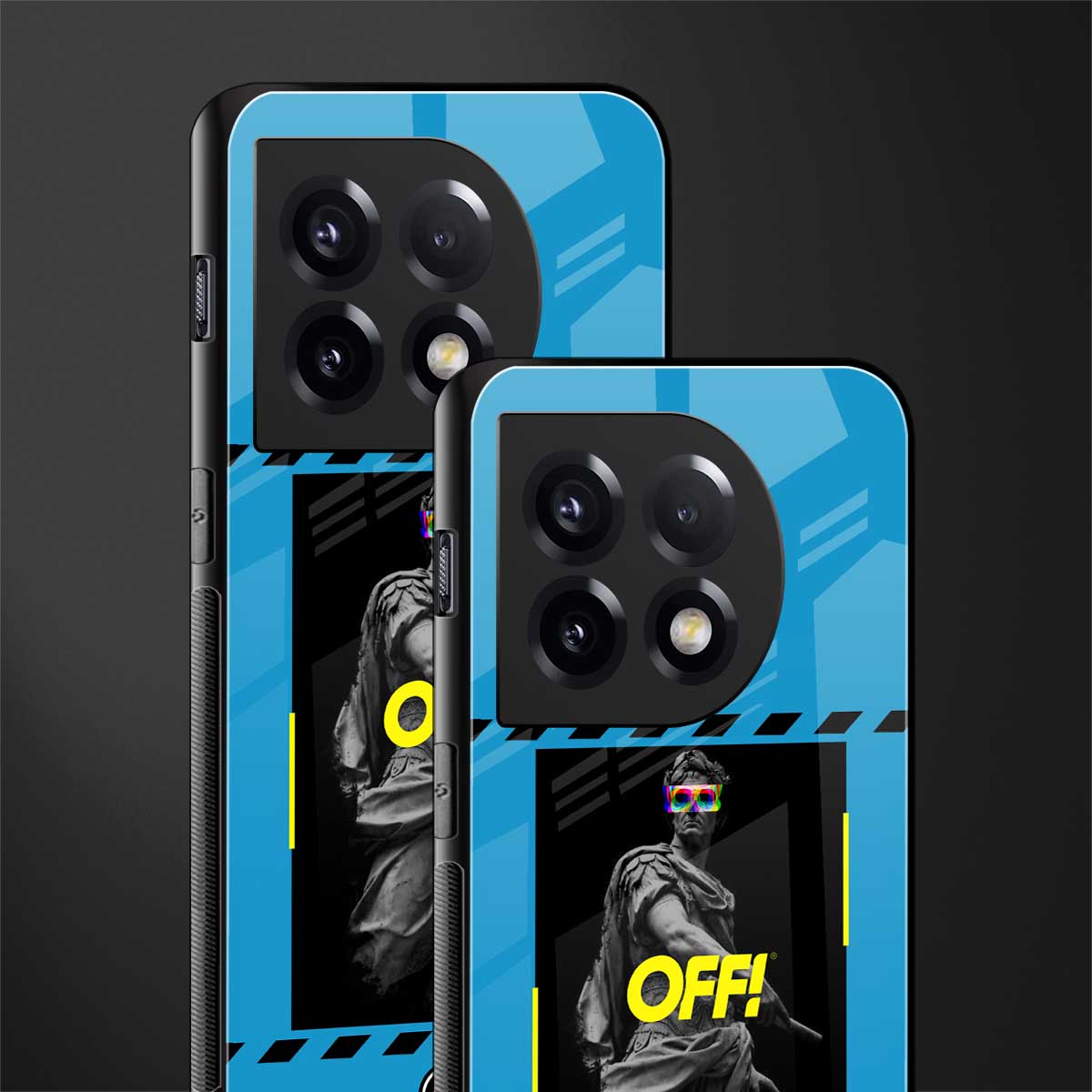 groovy caesar back phone cover | glass case for oneplus 11