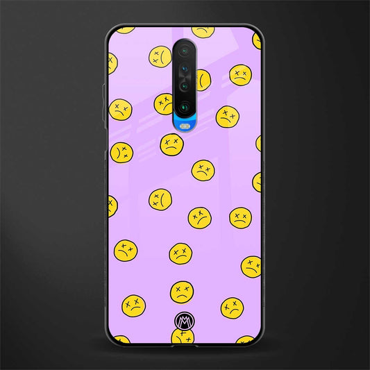 groovy emoticons glass case for poco x2 image