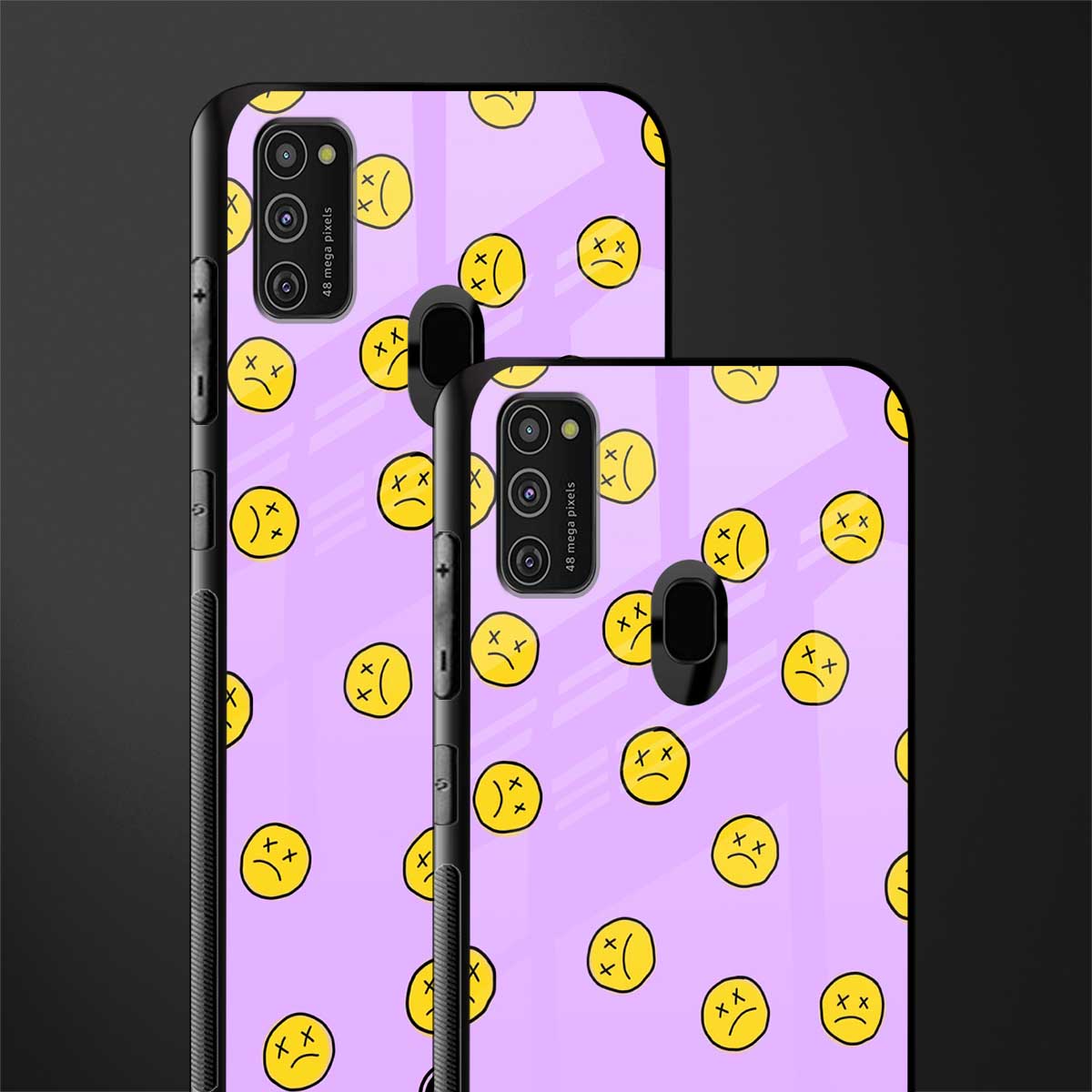 groovy emoticons glass case for samsung galaxy m21 image-2