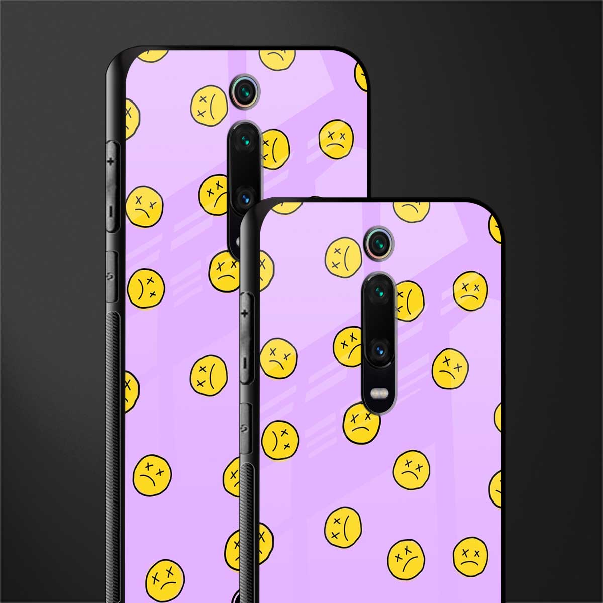 groovy emoticons glass case for redmi k20 pro image-2