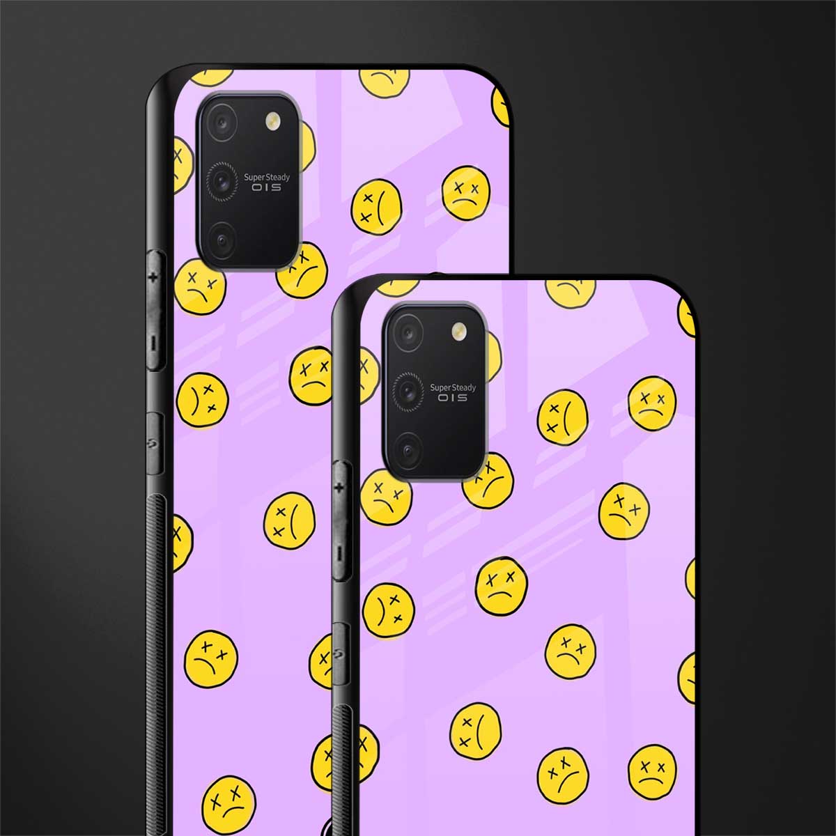 groovy emoticons glass case for samsung galaxy a91 image-2