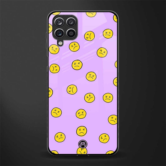groovy emoticons glass case for samsung galaxy a12 image