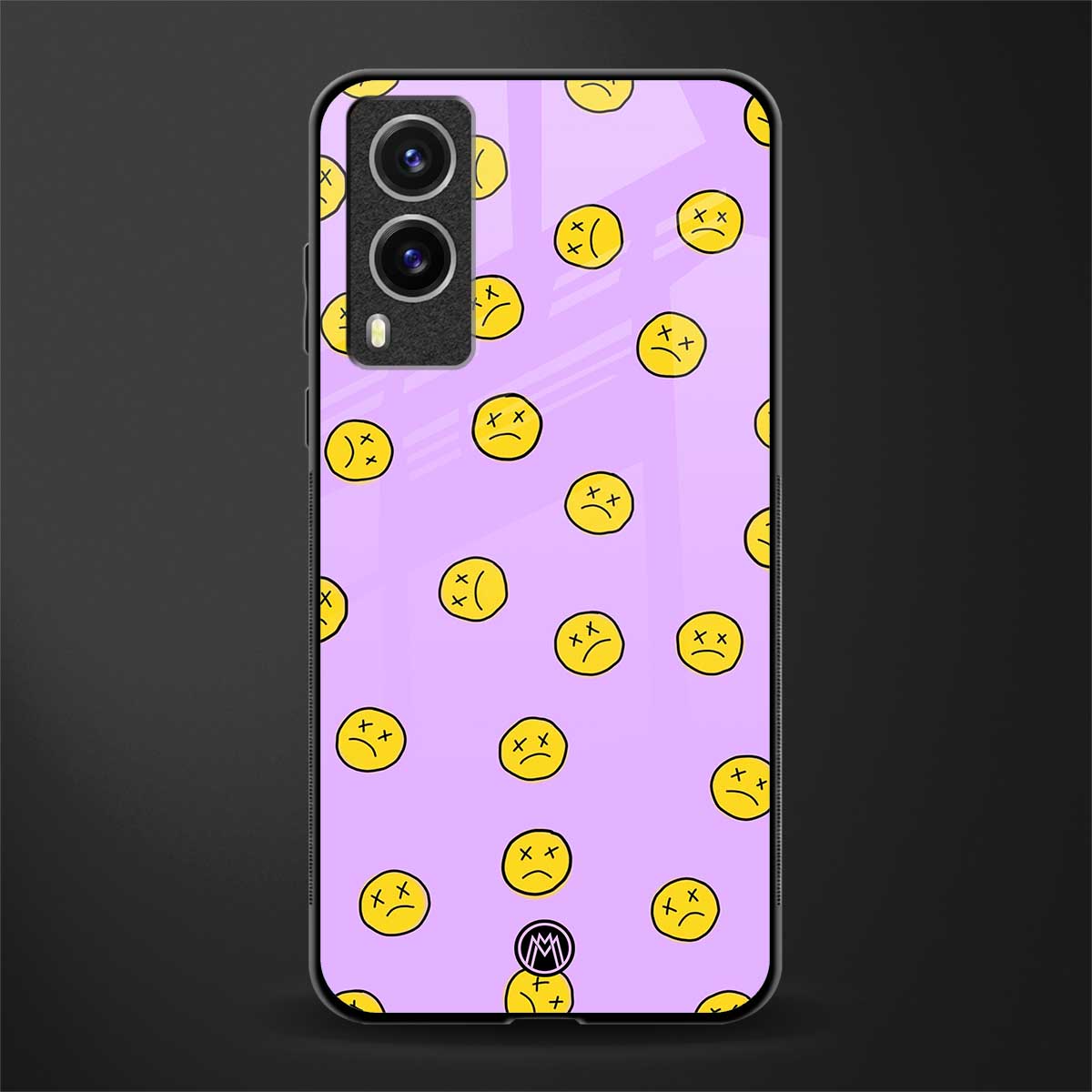 groovy emoticons glass case for vivo v21e 5g image