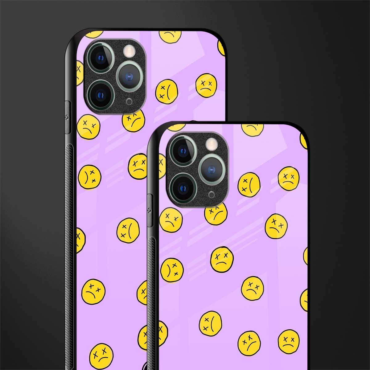 groovy emoticons glass case for iphone 11 pro image-2