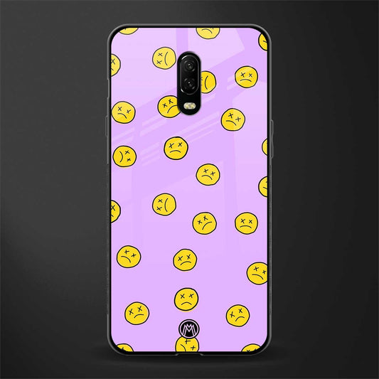 groovy emoticons glass case for oneplus 6t image