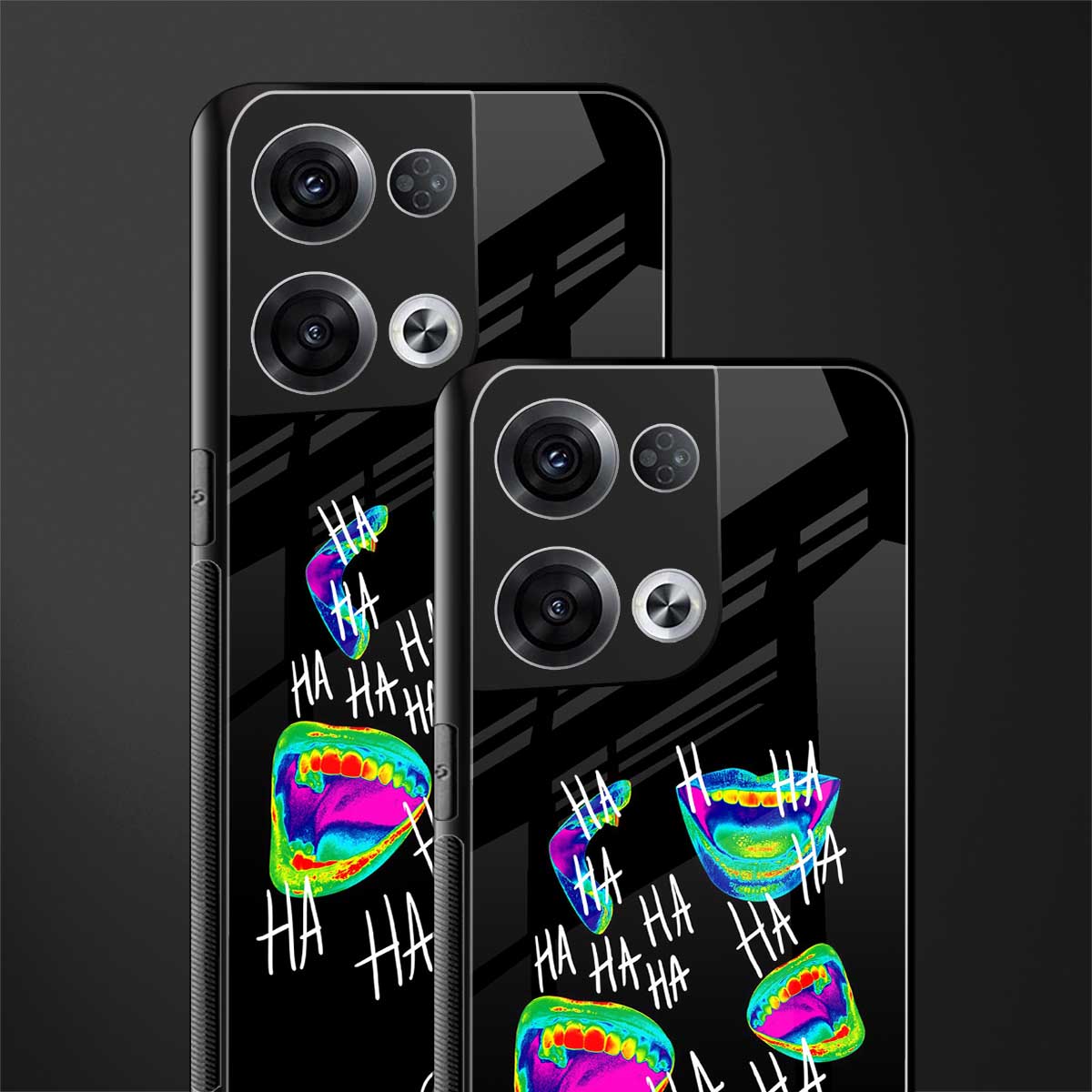 hahahahahaha back phone cover | glass case for oppo reno 8