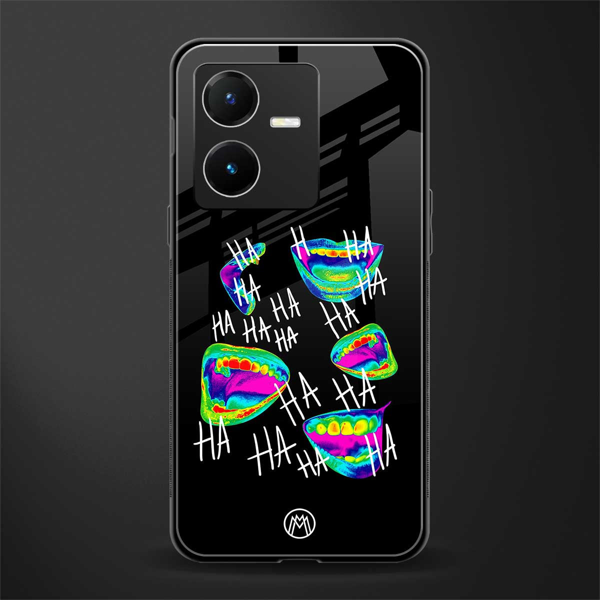 hahahahahaha back phone cover | glass case for vivo y22