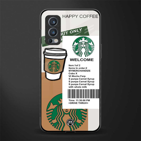 happy coffee glass case for oneplus nord 2 5g image
