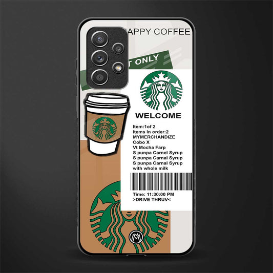 happy coffee glass case for samsung galaxy a52s 5g image