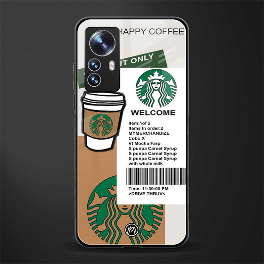 happy coffee back phone cover | glass case for xiaomi 12 pro