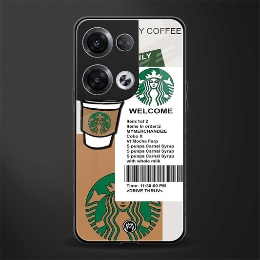 happy coffee back phone cover | glass case for oppo reno 8