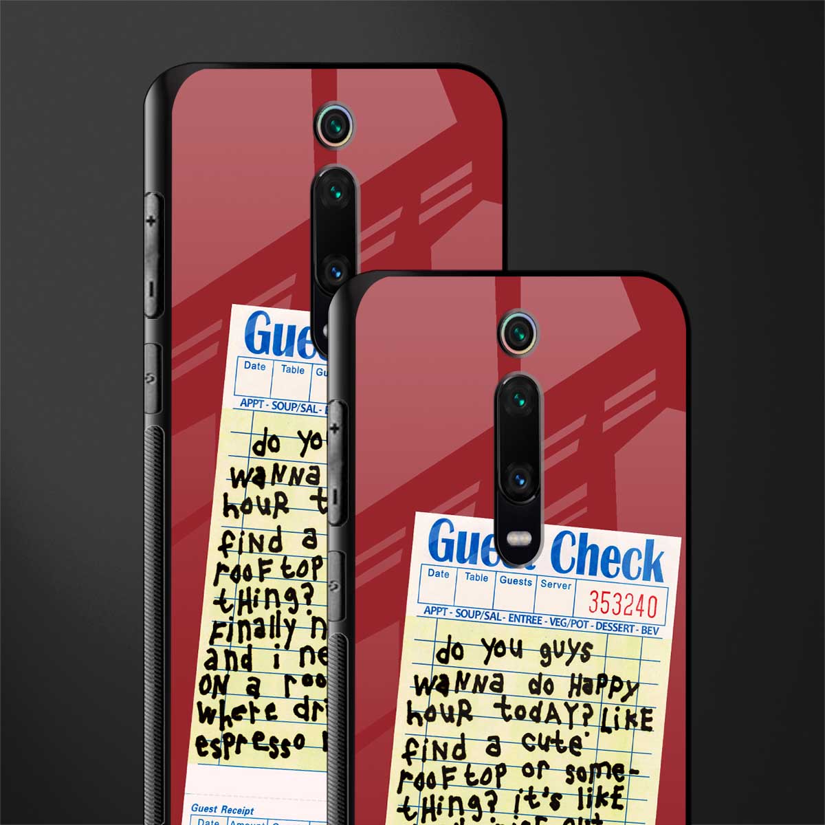happy hour glass case for redmi k20 pro image-2
