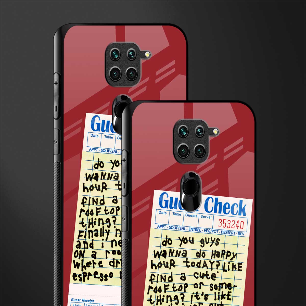 happy hour glass case for redmi note 9 image-2