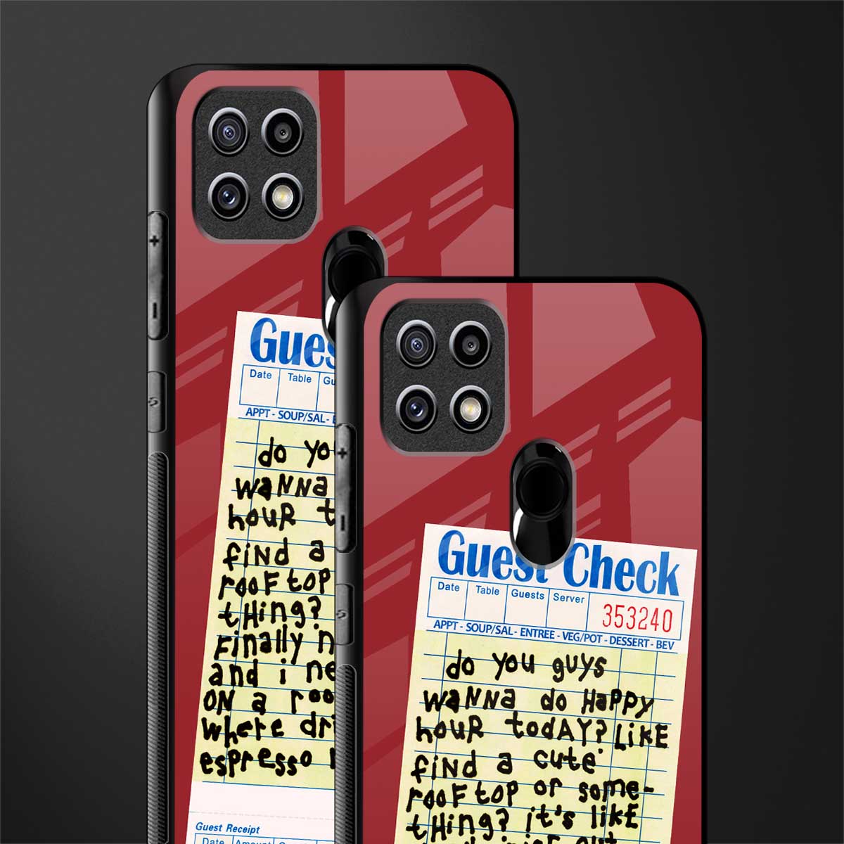 happy hour glass case for oppo a15 image-2