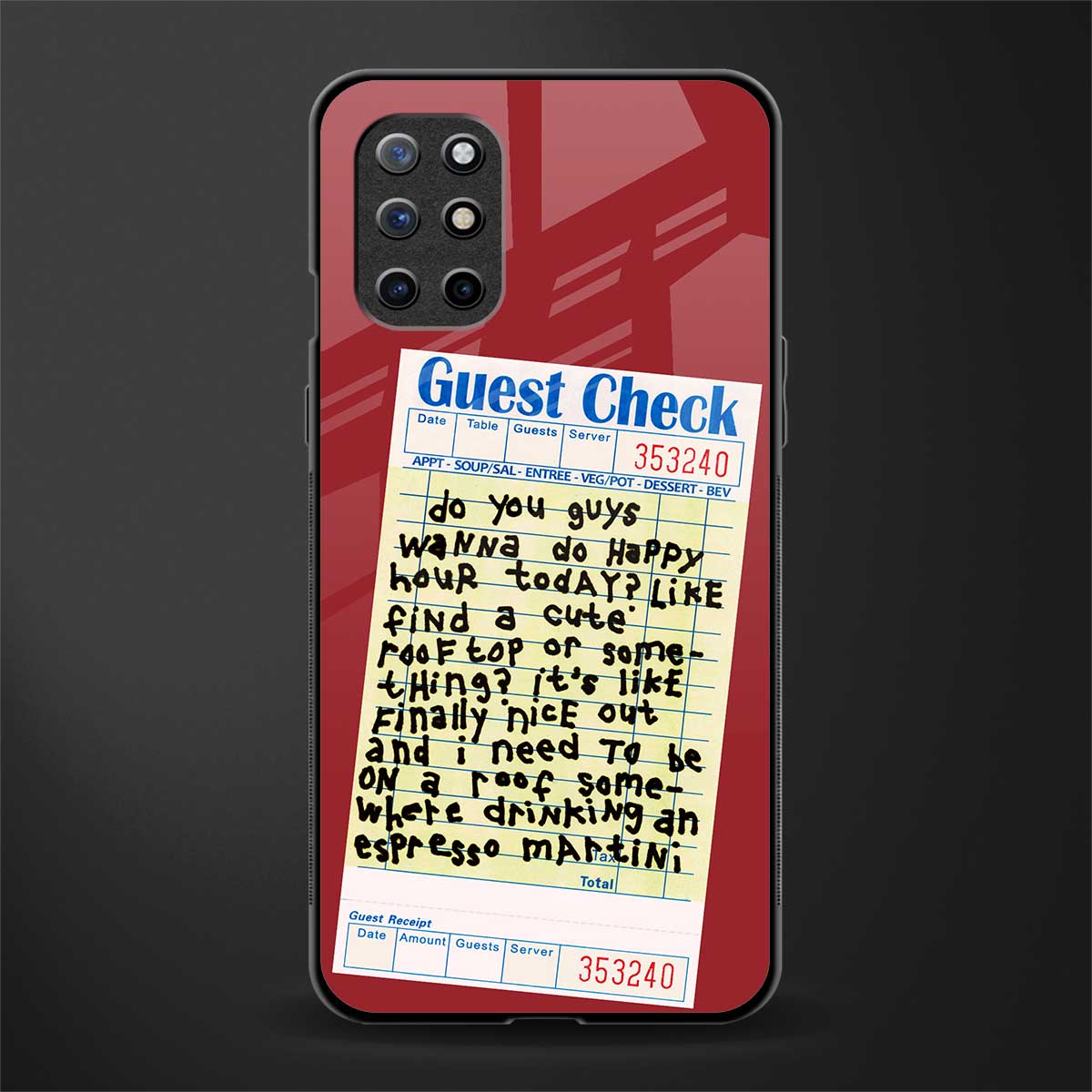 happy hour glass case for oneplus 8t image