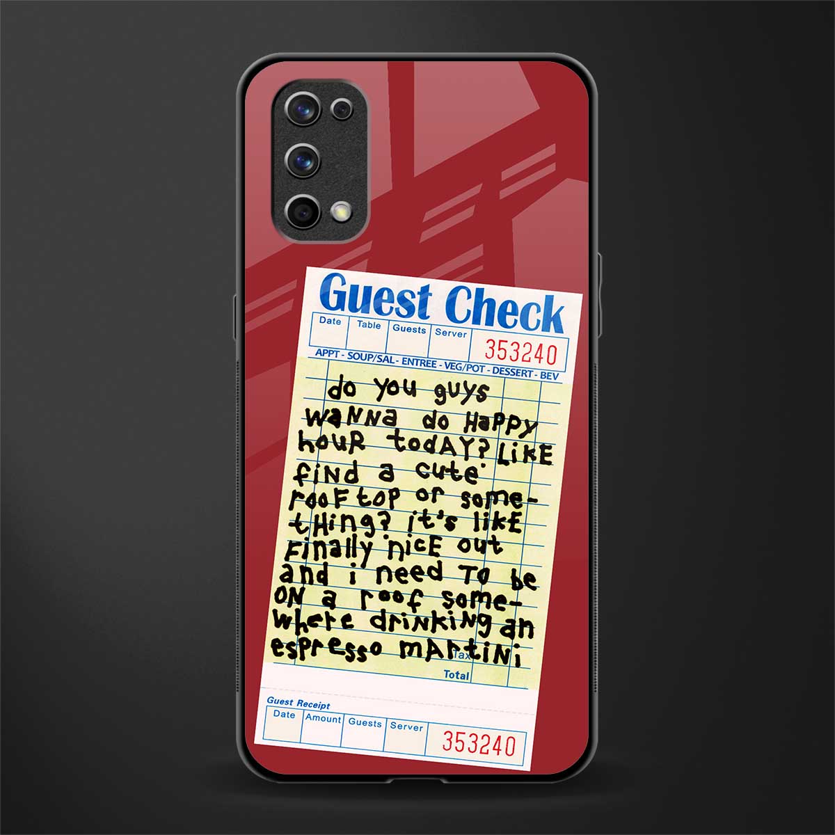 happy hour glass case for realme 7 pro image