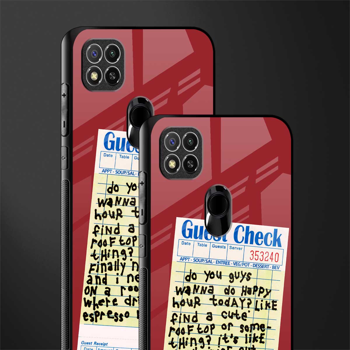 happy hour glass case for redmi 9 image-2