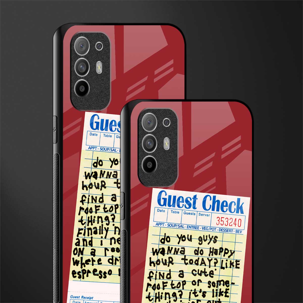 happy hour glass case for oppo f19 pro plus image-2