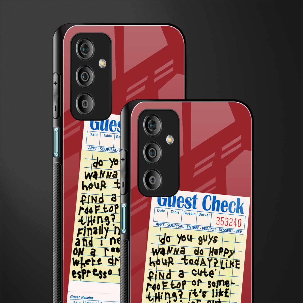happy hour back phone cover | glass case for samsung galaxy f23 5g