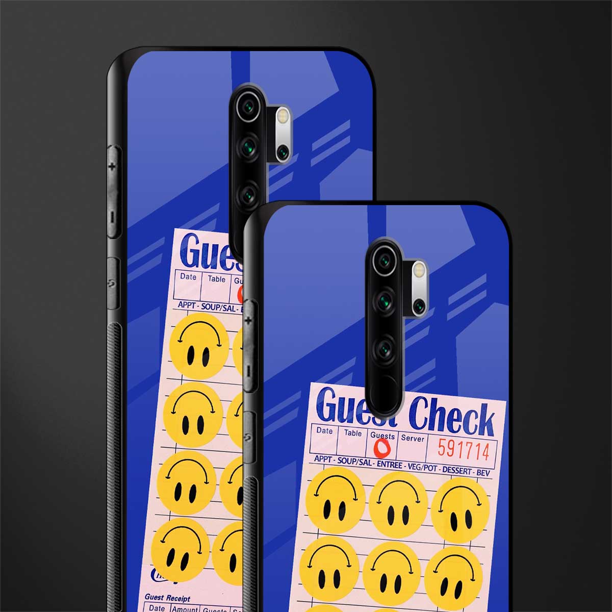 happy meals glass case for redmi note 8 pro image-2
