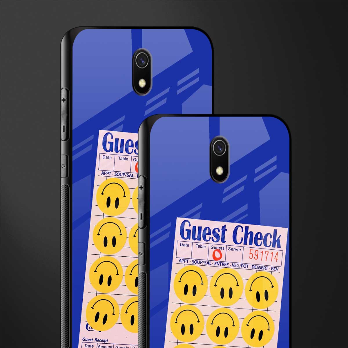 happy meals glass case for redmi 8a image-2
