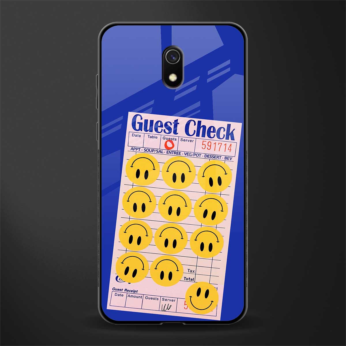 happy meals glass case for redmi 8a image