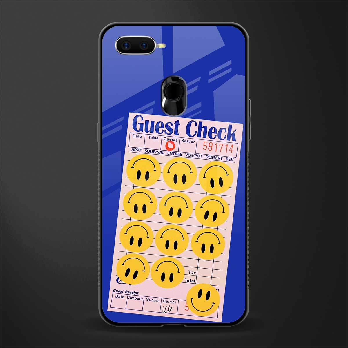 happy meals glass case for oppo a7 image