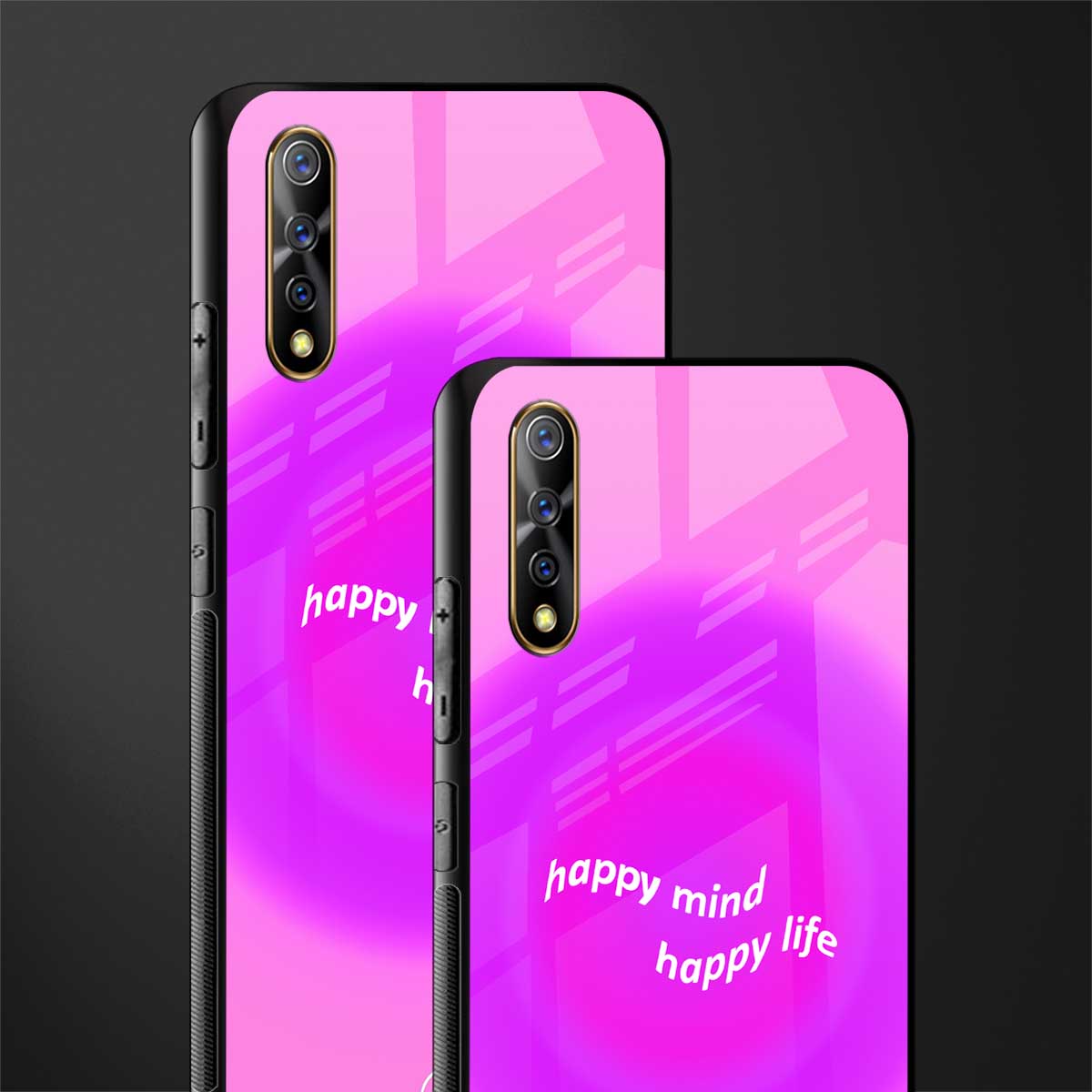 happy mind glass case for vivo z1x image-2