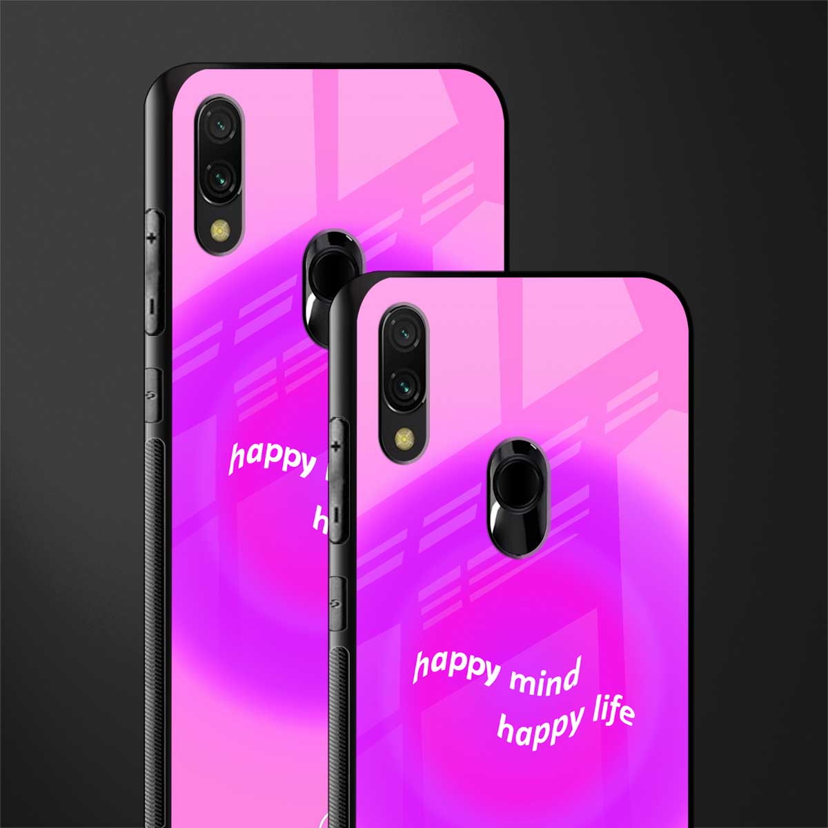 happy mind glass case for redmi y3 image-2