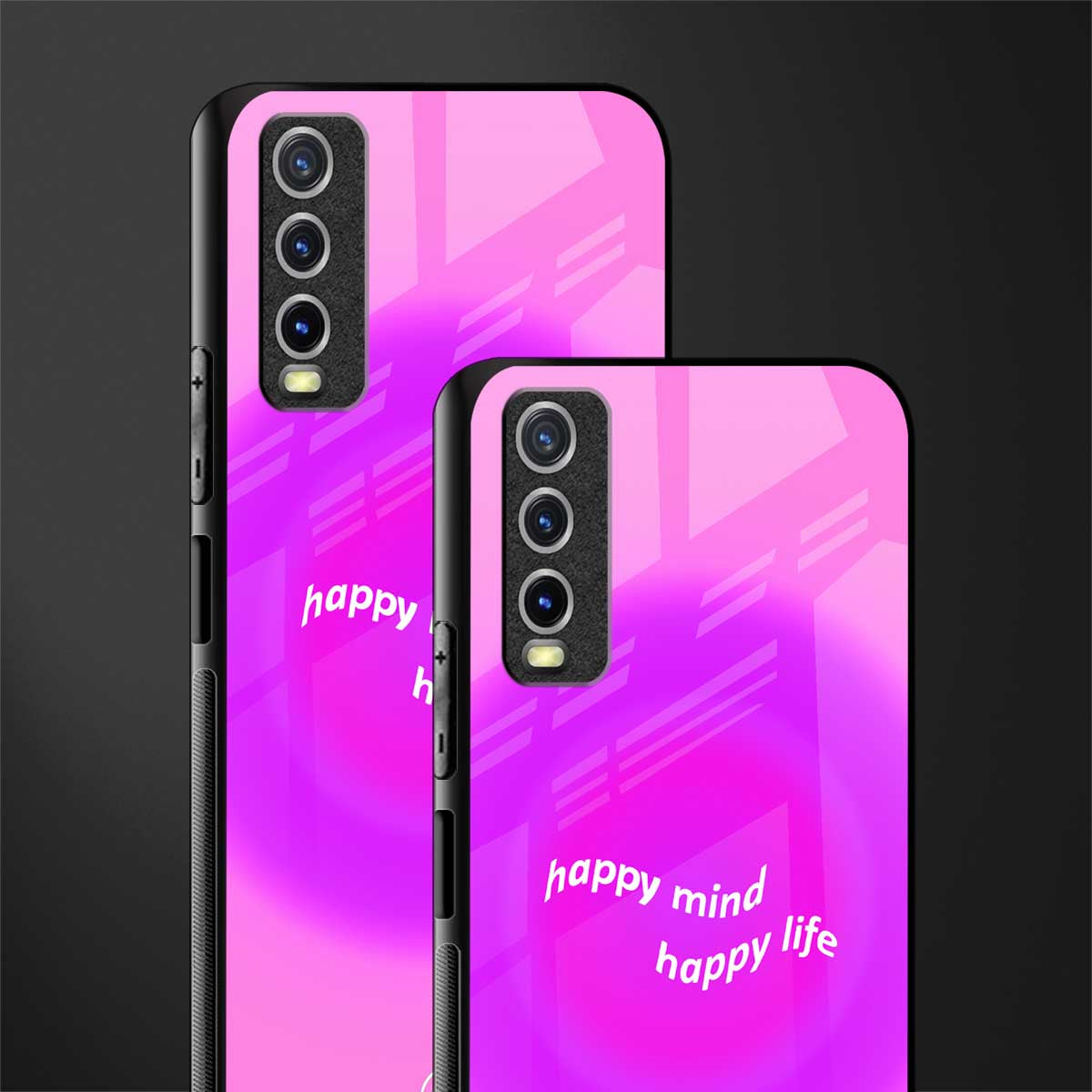 happy mind glass case for vivo y20 image-2