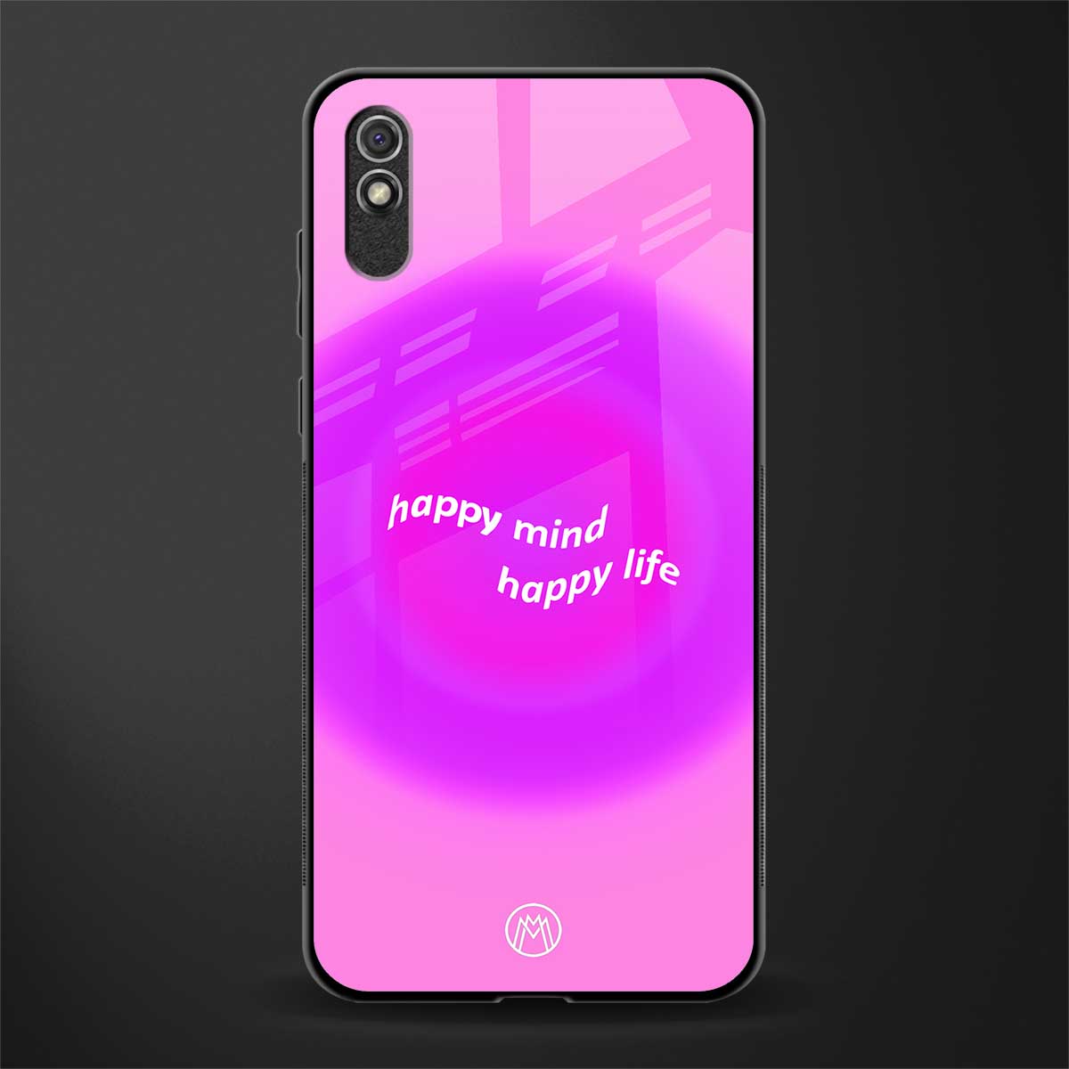 happy mind glass case for redmi 9i image