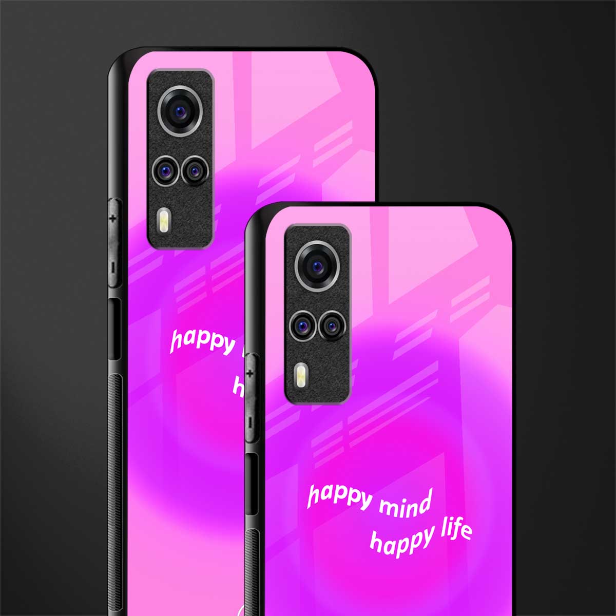 happy mind glass case for vivo y51 image-2