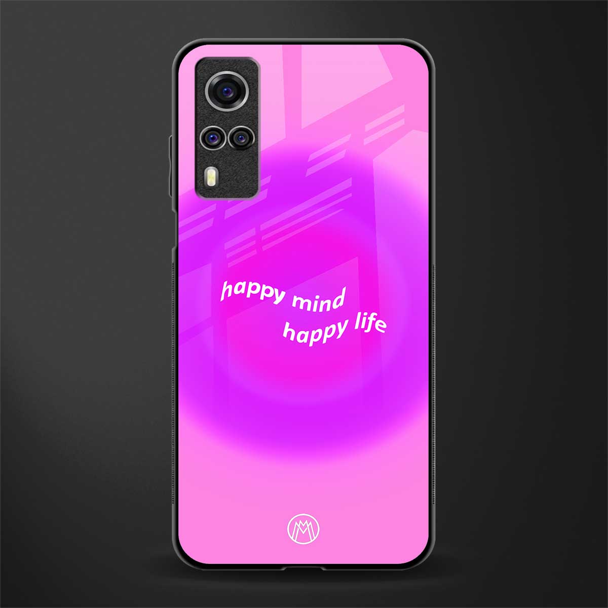 happy mind glass case for vivo y51 image