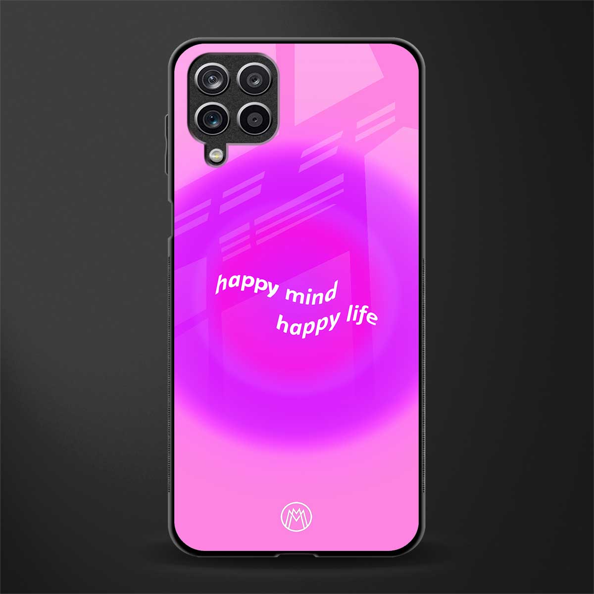 happy mind glass case for samsung galaxy m12 image