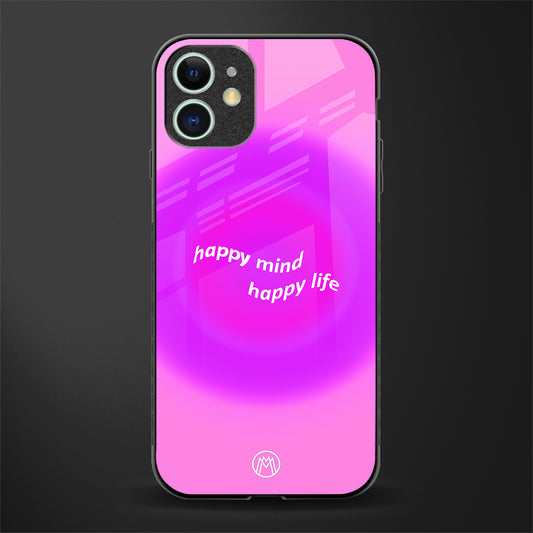 happy mind glass case for iphone 11 image