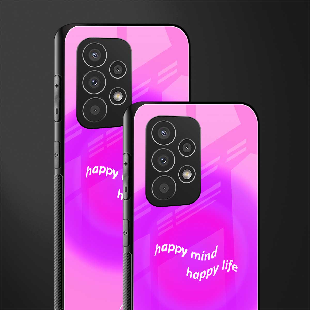 happy mind back phone cover | glass case for samsung galaxy a53 5g