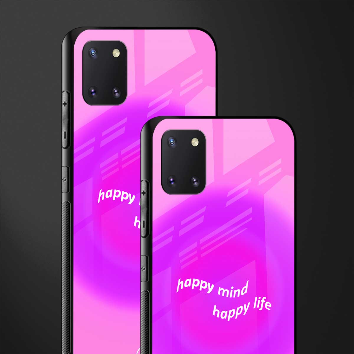 happy mind glass case for samsung a81 image-2