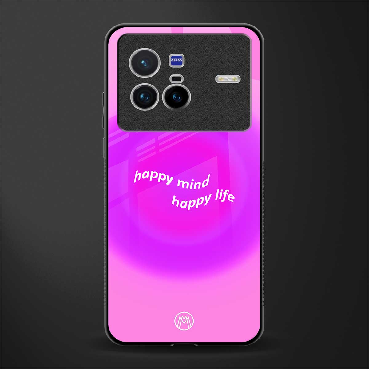 happy mind glass case for vivo x80 image