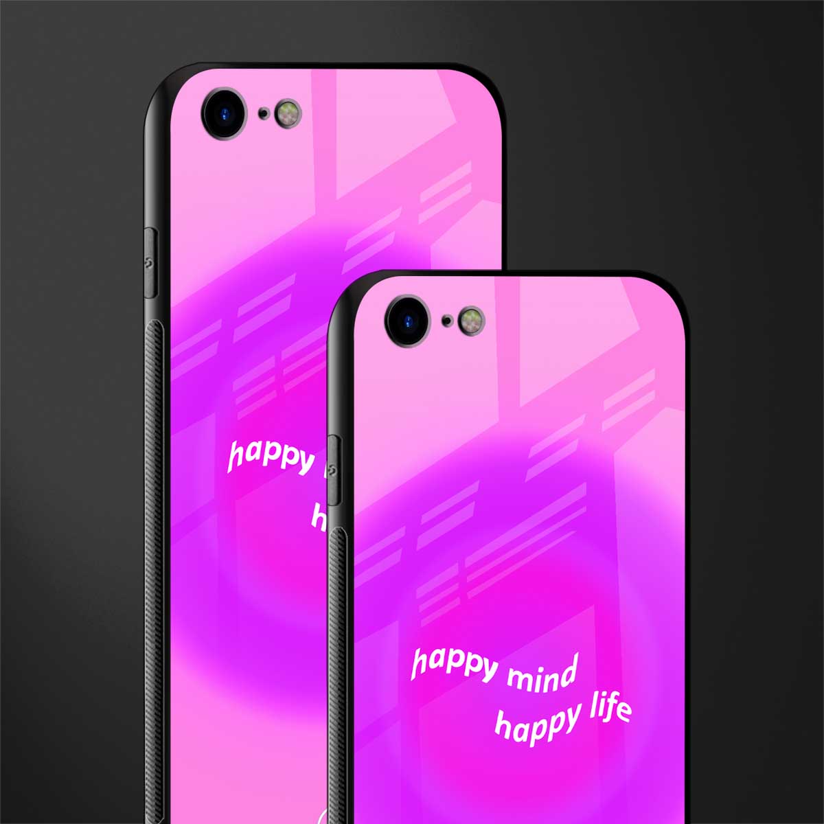 happy mind glass case for iphone se 2020 image-2