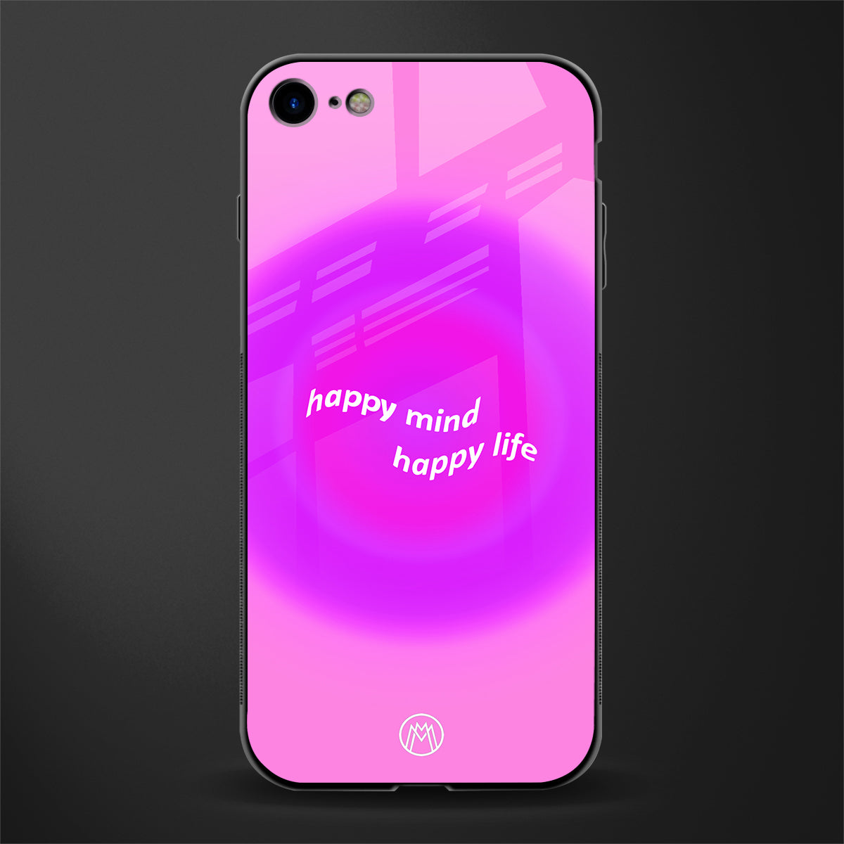 happy mind glass case for iphone se 2020 image