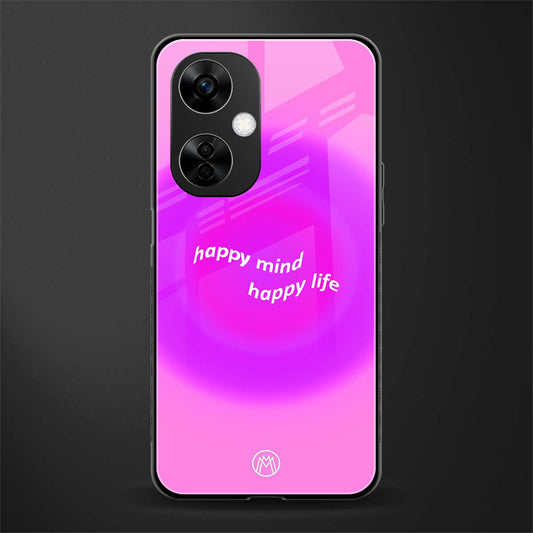 happy mind back phone cover | glass case for oneplus nord ce 3 lite