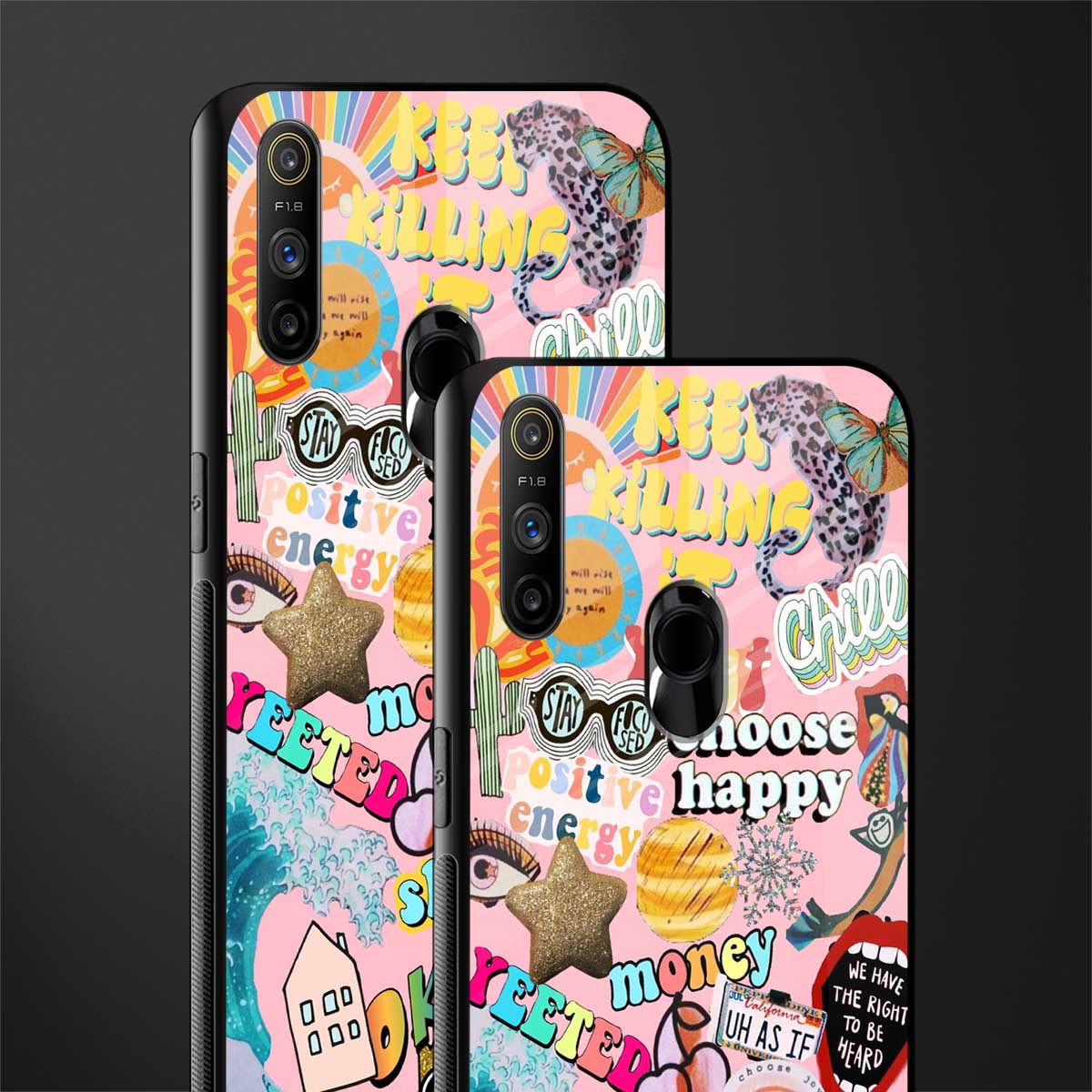 happy summer collage glass case for realme narzo 10a image-2